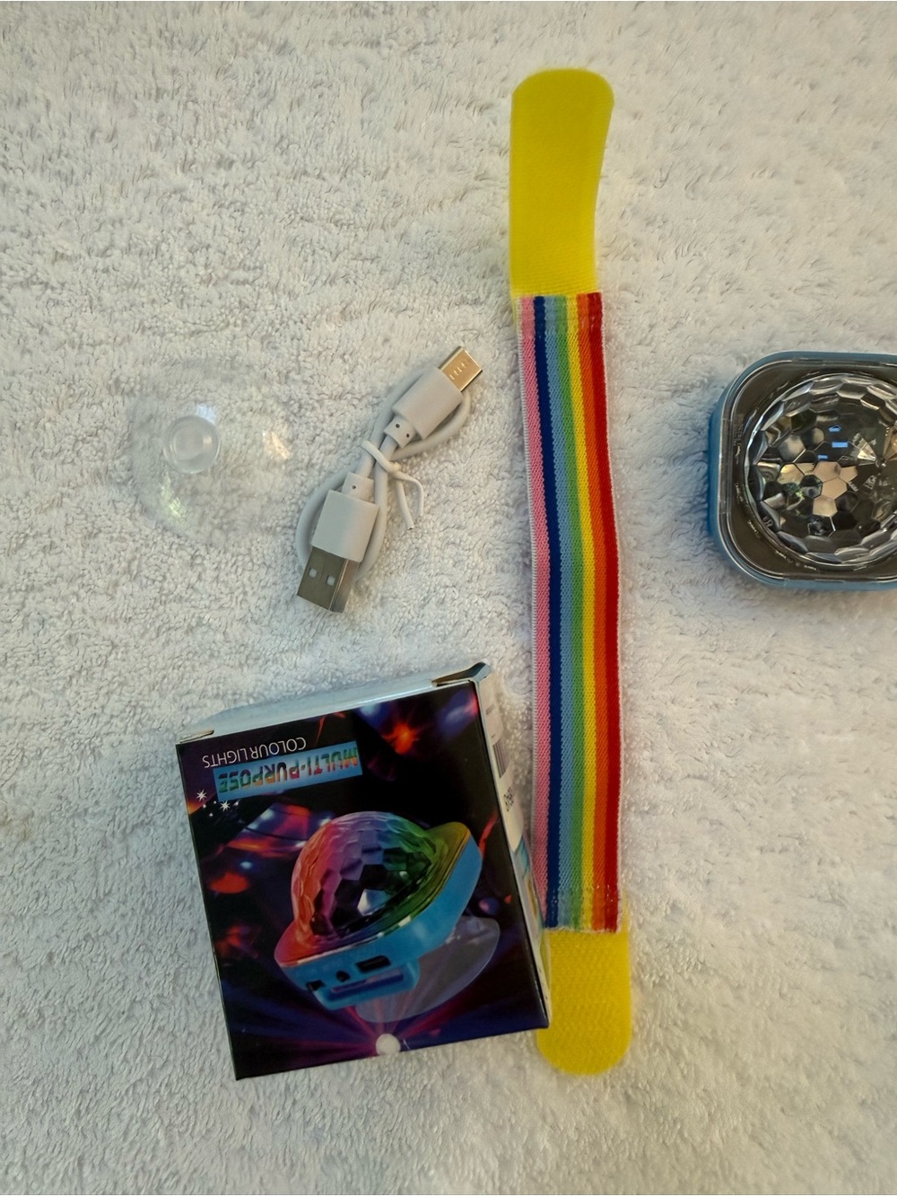Colour Lights LED Party Wristband - Rainbow Stripe - Picture 3 of 10